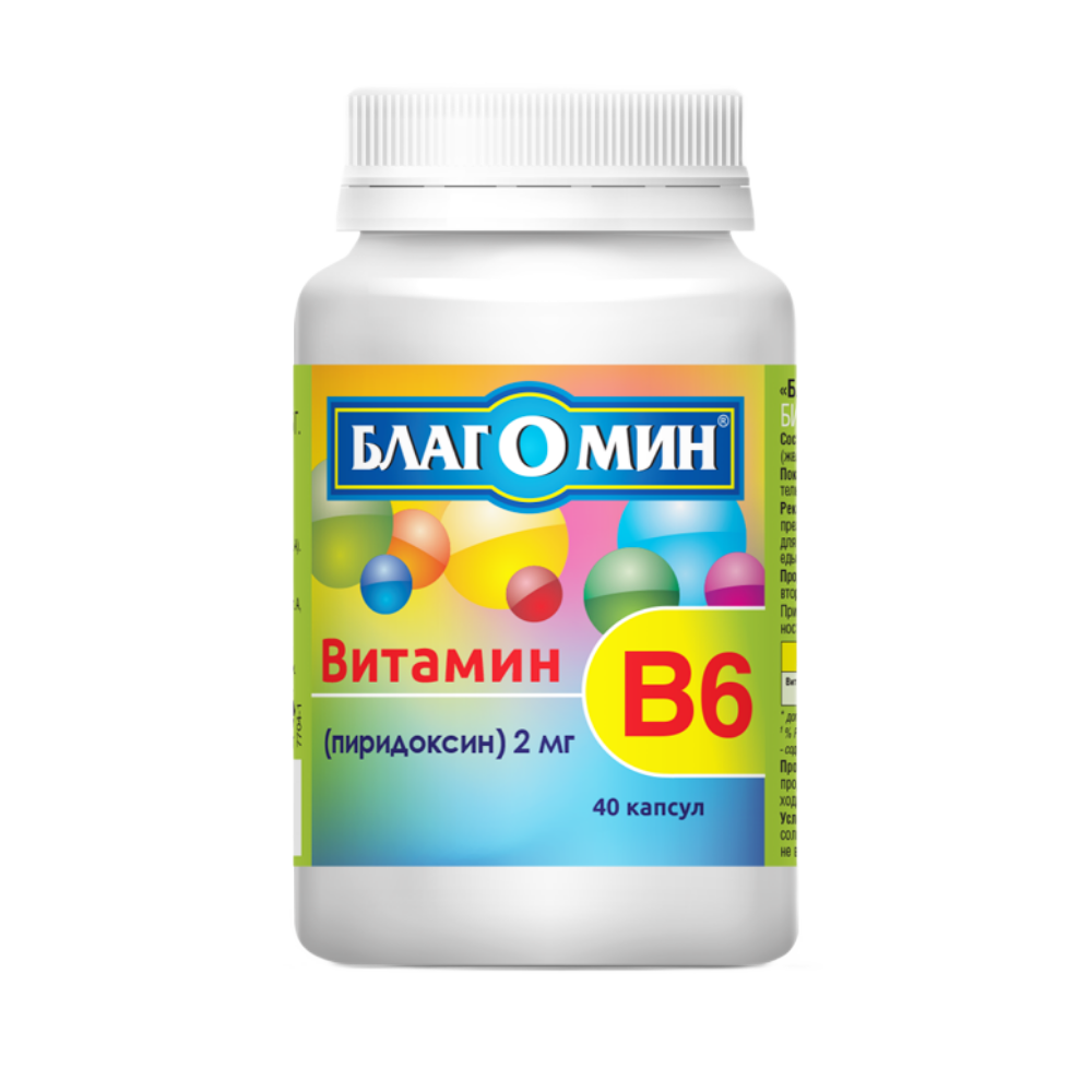 Благомин витамин B6 (пиридоксин) 2 мг капсулы массой 0,25 г, 40 шт - купить, цена и отзывы, Благомин витамин B6 (пиридоксин) 2 мг капсулы массой 0,25 г, 40 шт инструкция по применению,